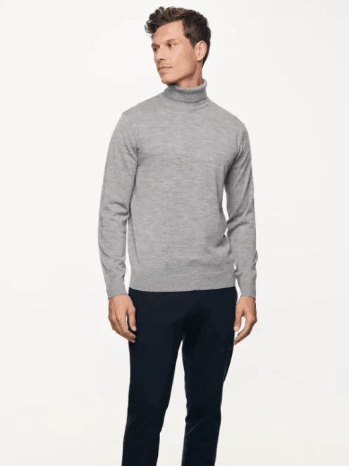 
                  
                    GENTILUOMO - Merino Rolkraag Lichtgrijs Truien Gentiluomo 
                  
                