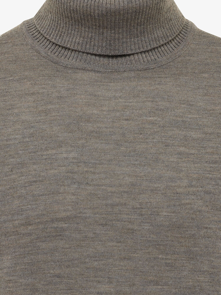 GENTILUOMO - Merino Rolkraag Taupe Truien Gentiluomo 