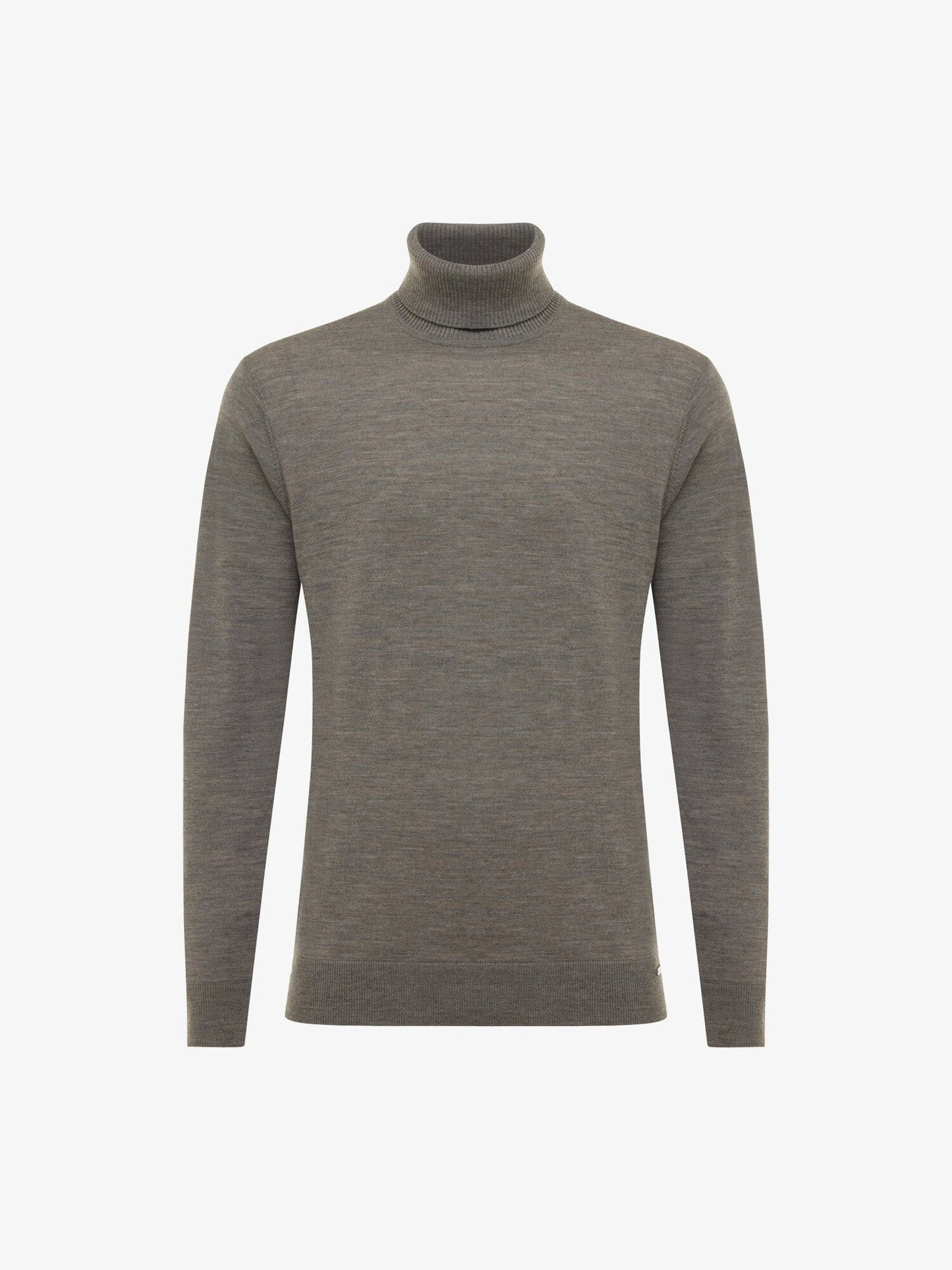 GENTILUOMO - Merino Rolkraag Taupe Truien Gentiluomo 
