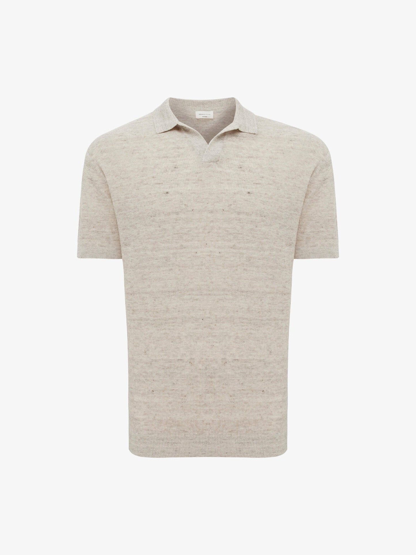 GENTILUOMO - Open Collar Polo Beige Truien Gentiluomo 