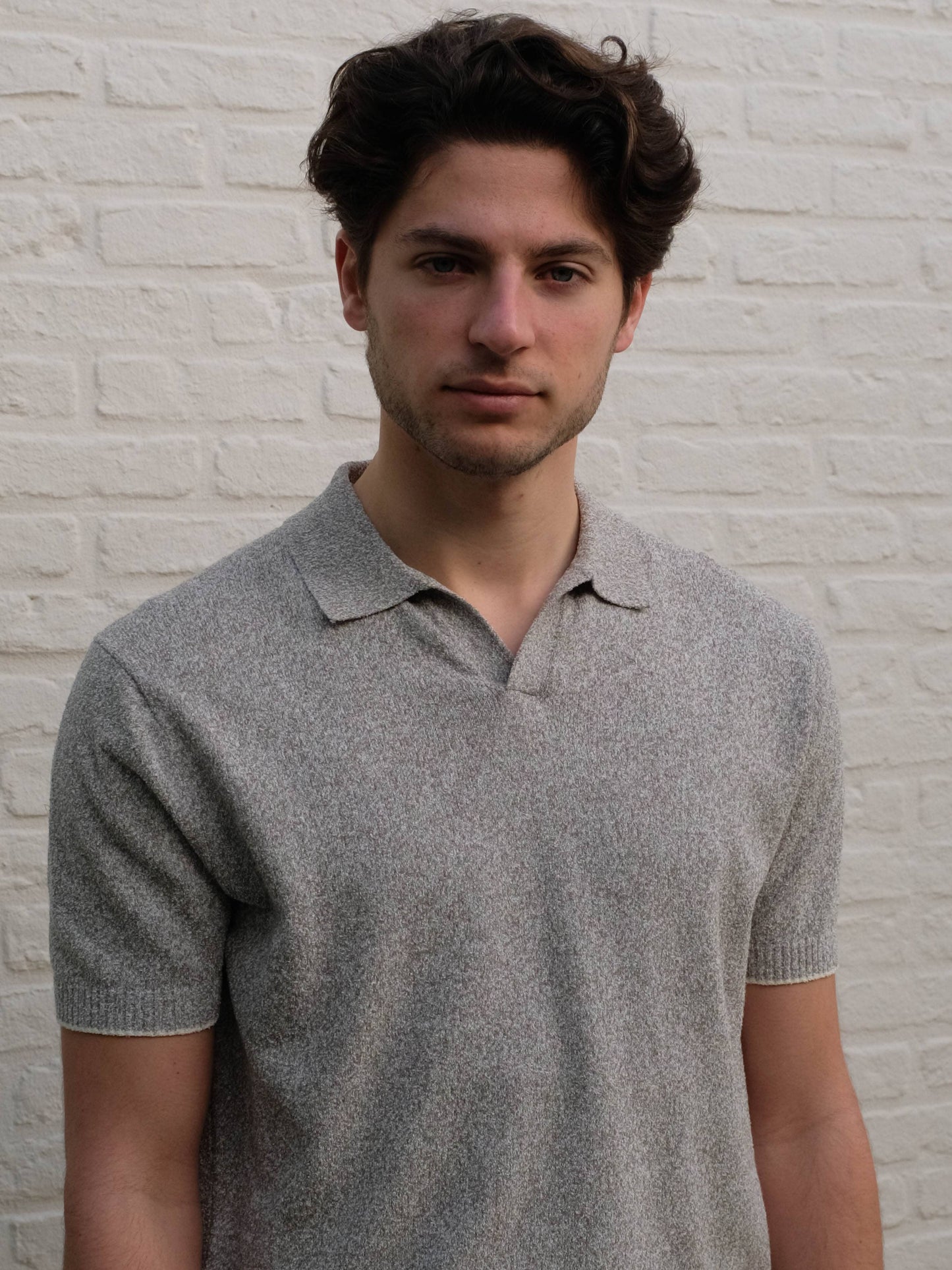 
                  
                    GENTILUOMO - Open Collar Polo Groen/Ecru Polo's Gentiluomo 
                  
                