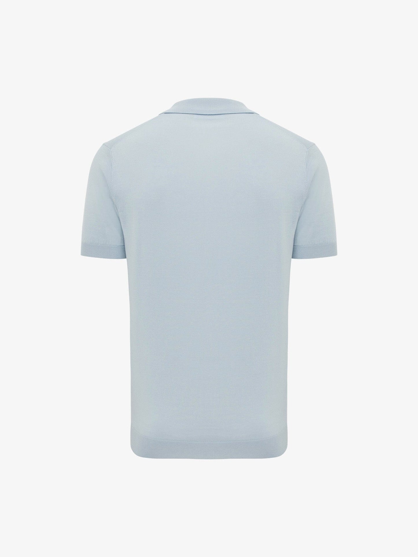 GENTILUOMO - Open Collar Polo Lichtblauw Polo's Gentiluomo 