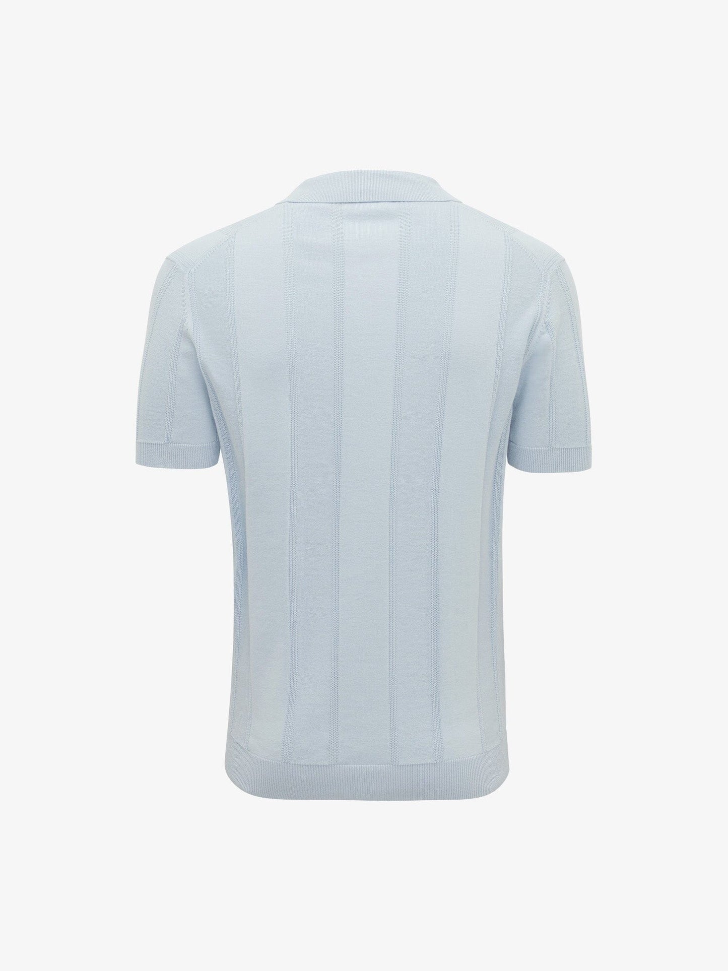 GENTILUOMO - Open Collar Polo Lichtblauw Polo's Gentiluomo 