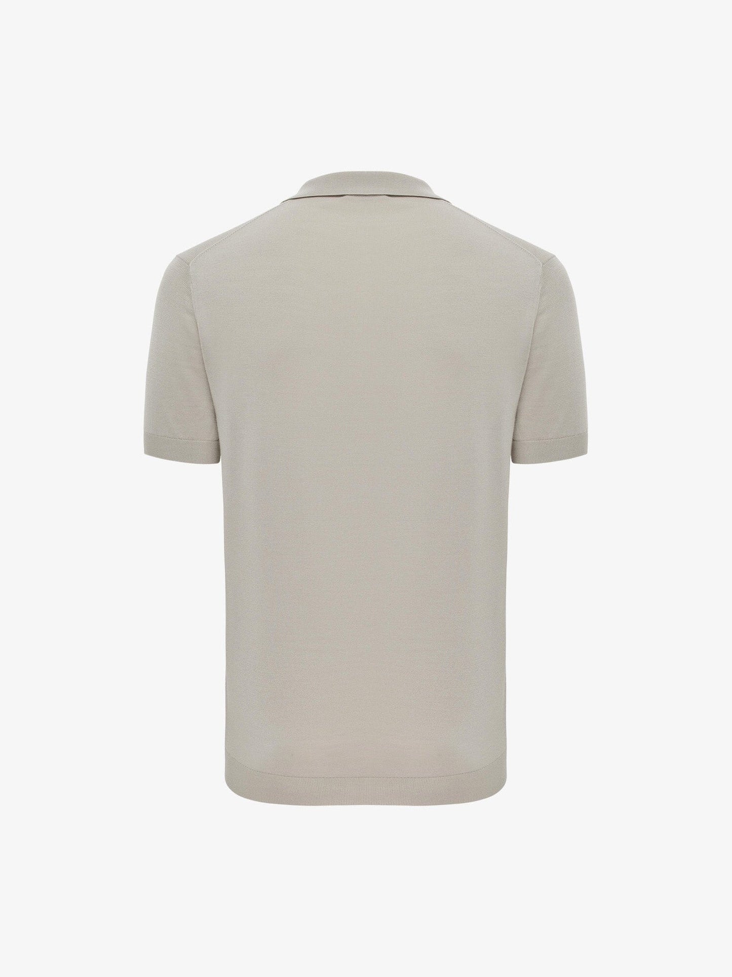 GENTILUOMO - Open Collar Polo Lichtgrijs Polo's Gentiluomo 