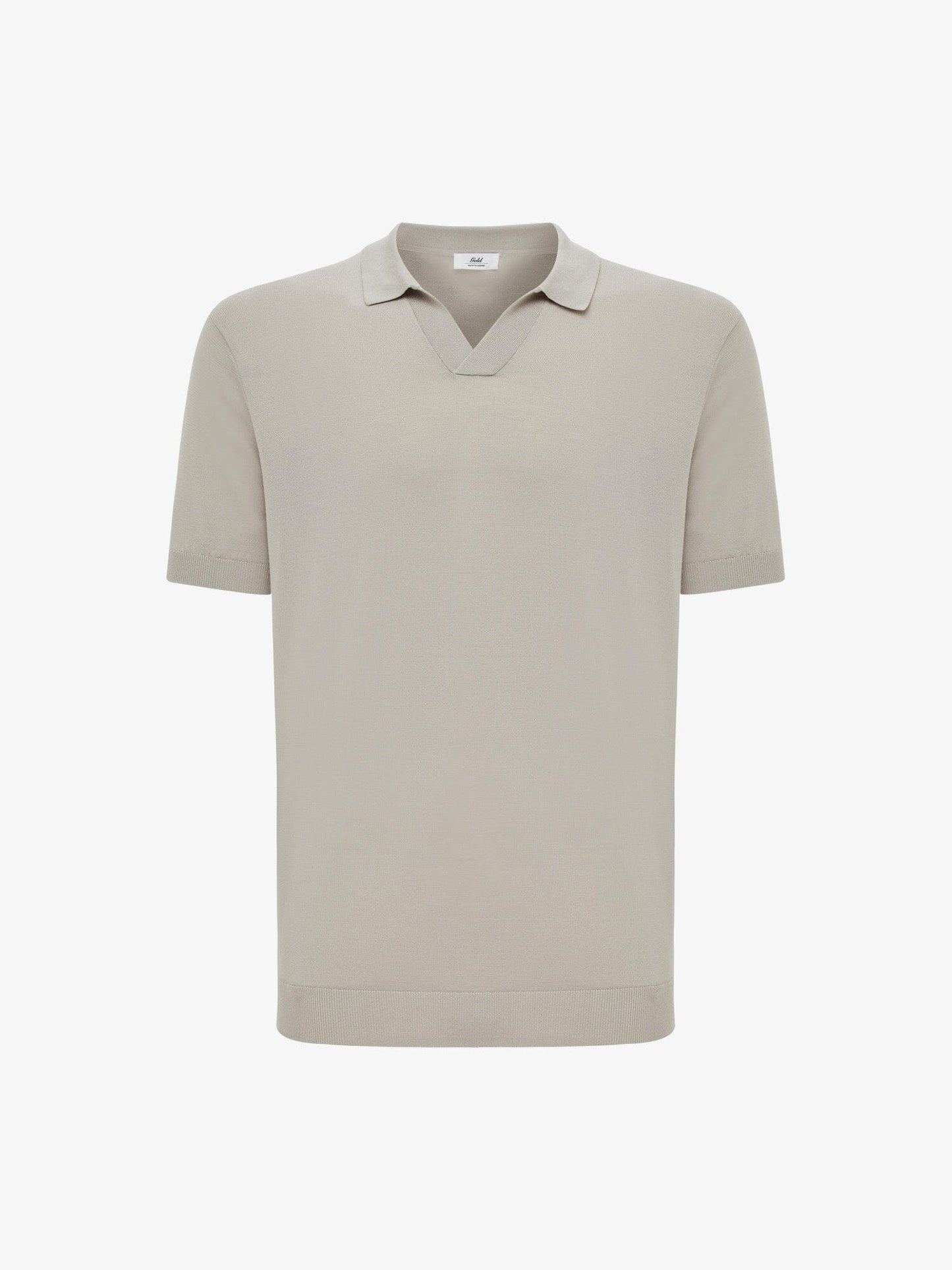 GENTILUOMO - Open Collar Polo Lichtgrijs Polo's Gentiluomo 
