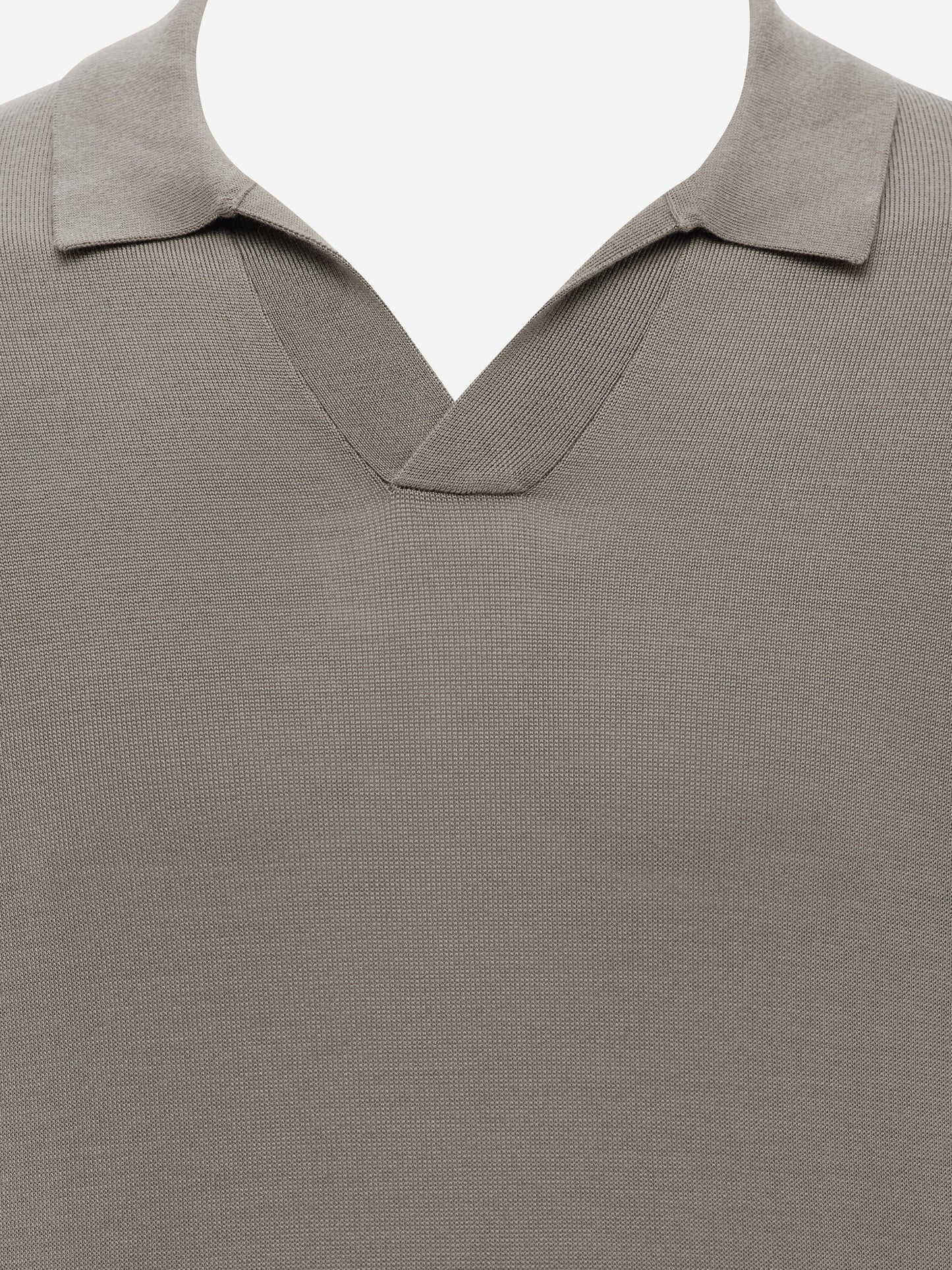 
                  
                    GENTILUOMO - Open Collar Polo Taupe Polo's Gentiluomo 
                  
                
