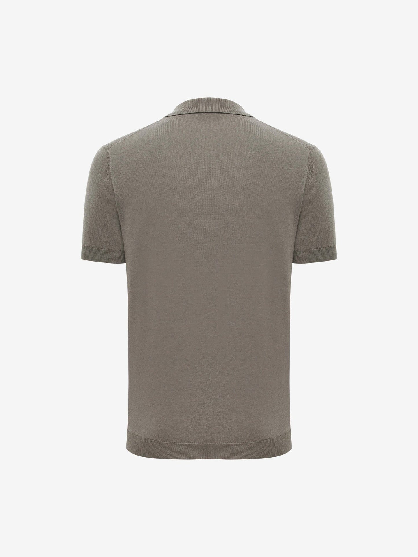GENTILUOMO - Open Collar Polo Taupe Polo's Gentiluomo 