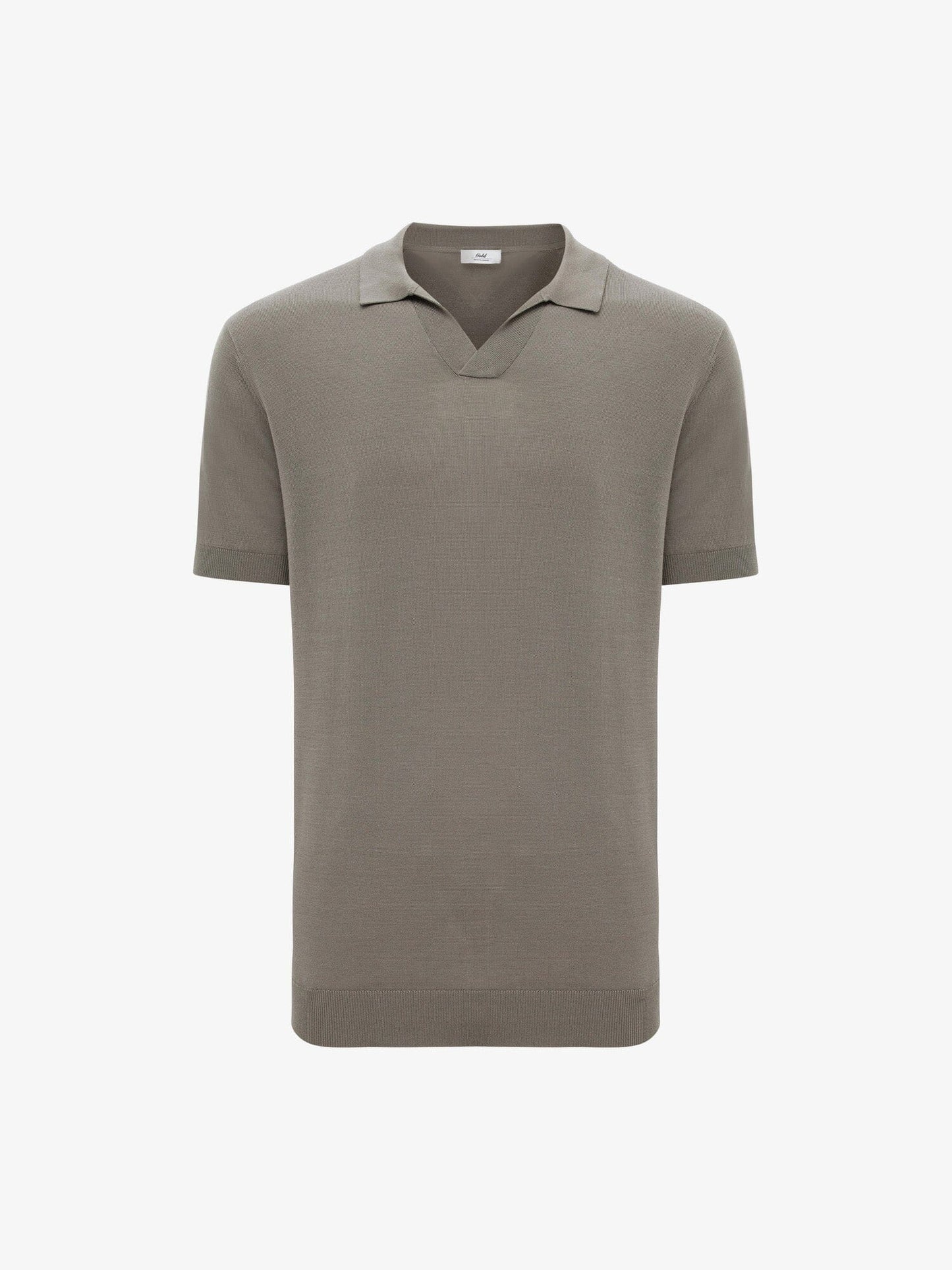 GENTILUOMO - Open Collar Polo Taupe Polo's Gentiluomo 