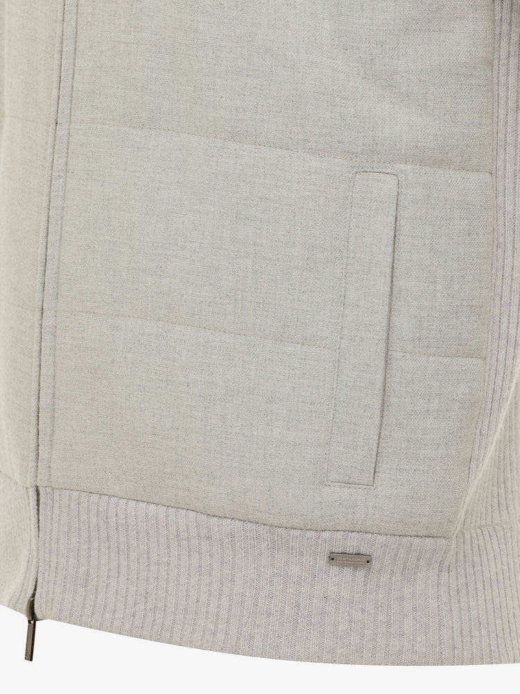 GENTILUOMO - Padded Jasje Grijs Beige Truien Gentiluomo 