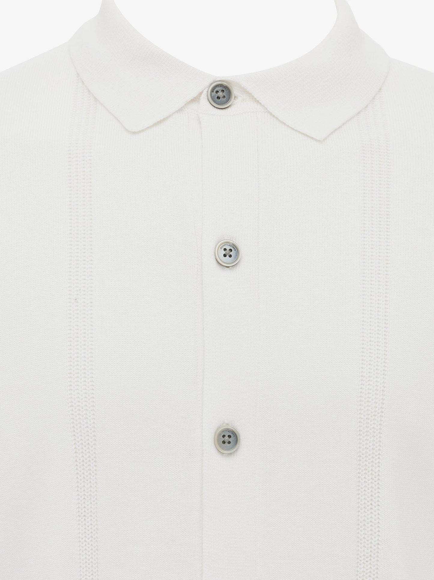 
                  
                    GENTILUOMO - Polo Cardigan Ecru Polo's Gentiluomo 
                  
                