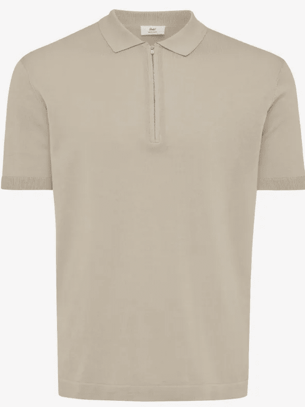 
                  
                    GENTILUOMO - Polo Gold Zip Beige Polo's Gentiluomo 
                  
                