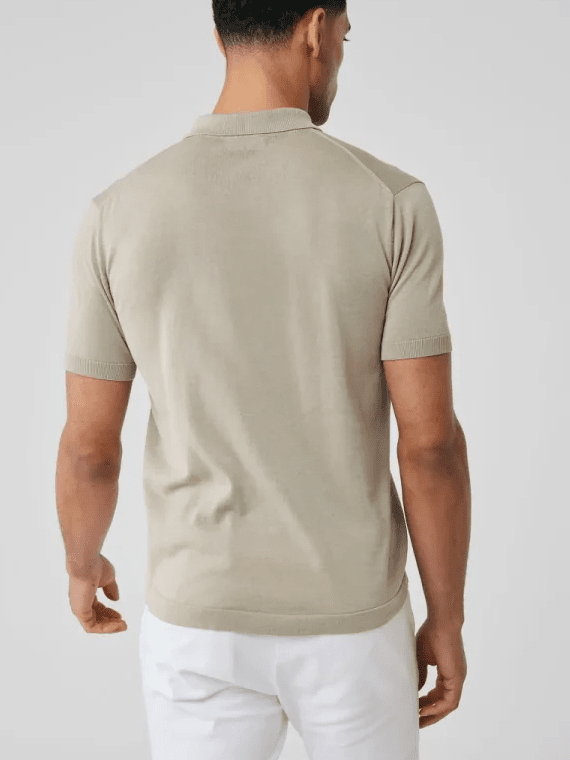 GENTILUOMO - Polo Gold Zip Beige Polo's Gentiluomo 