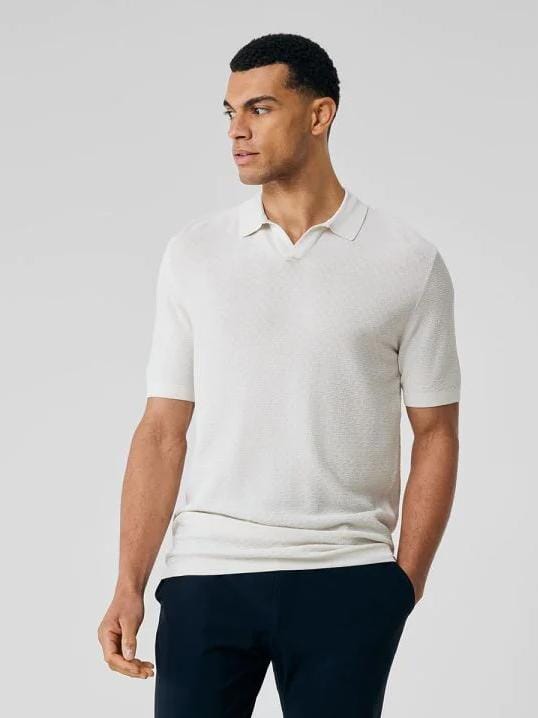 GENTILUOMO - Polo No Buttons Cool Dry Off White Polo's Gentiluomo 