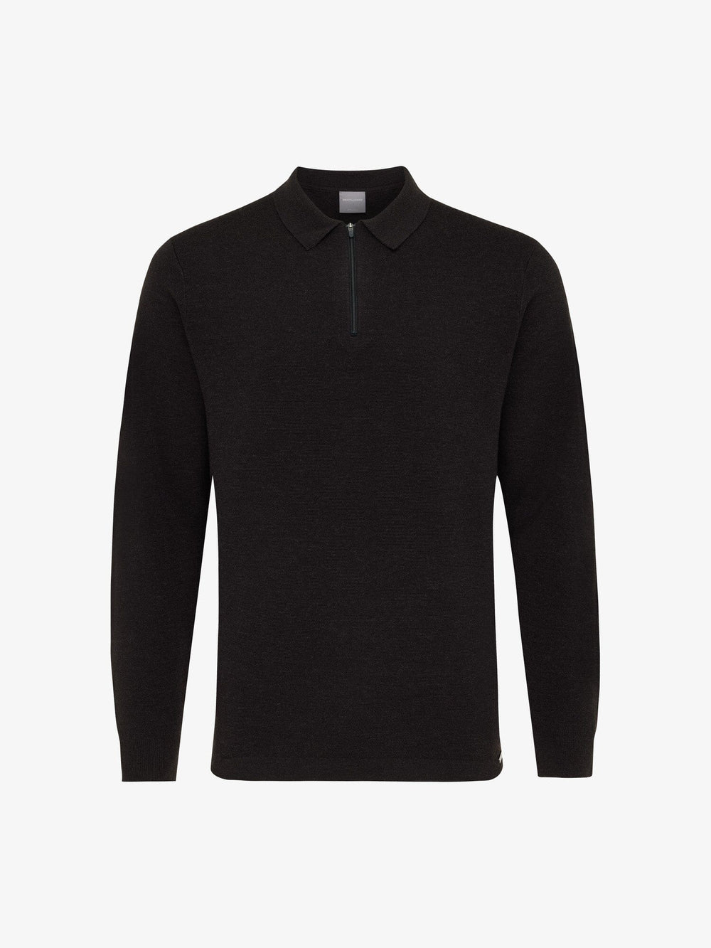 GENTILUOMO - Polo Zip Sweater Merino Bruin Truien Gentiluomo 
