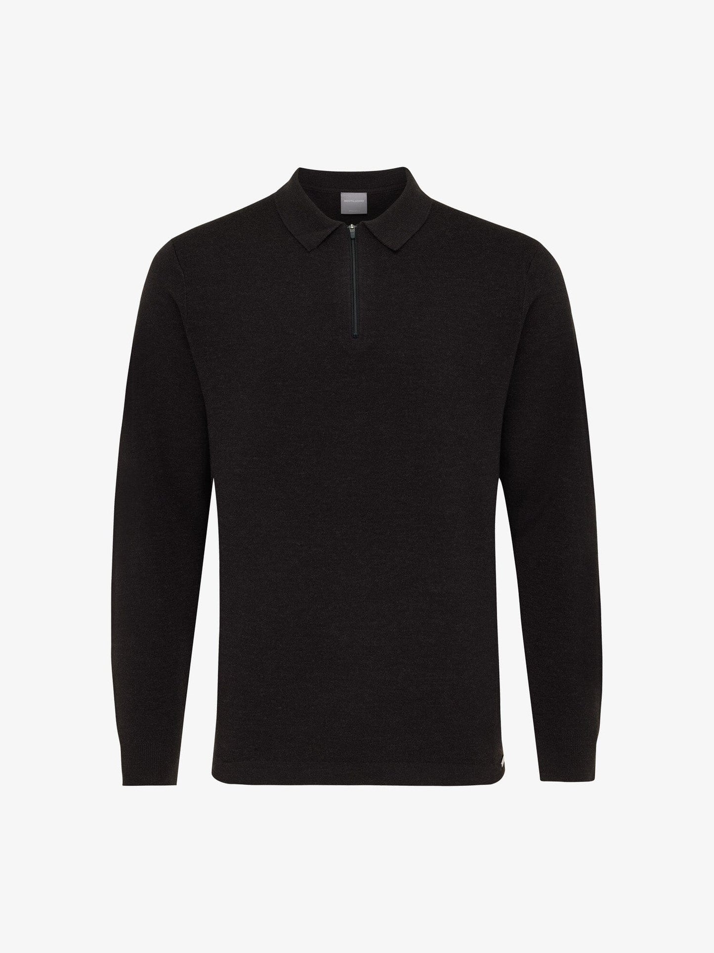 GENTILUOMO - Polo Zip Sweater Merino Bruin Truien Gentiluomo 