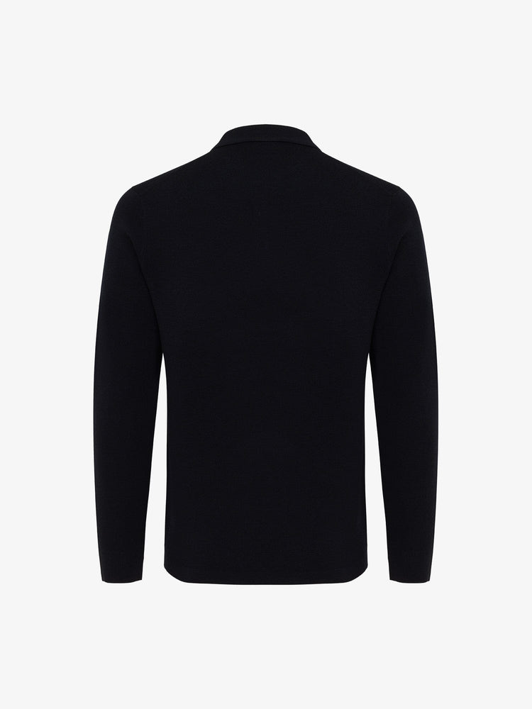 
                  
                    GENTILUOMO - Polo Zip Sweater Merino Navy Truien Gentiluomo 
                  
                