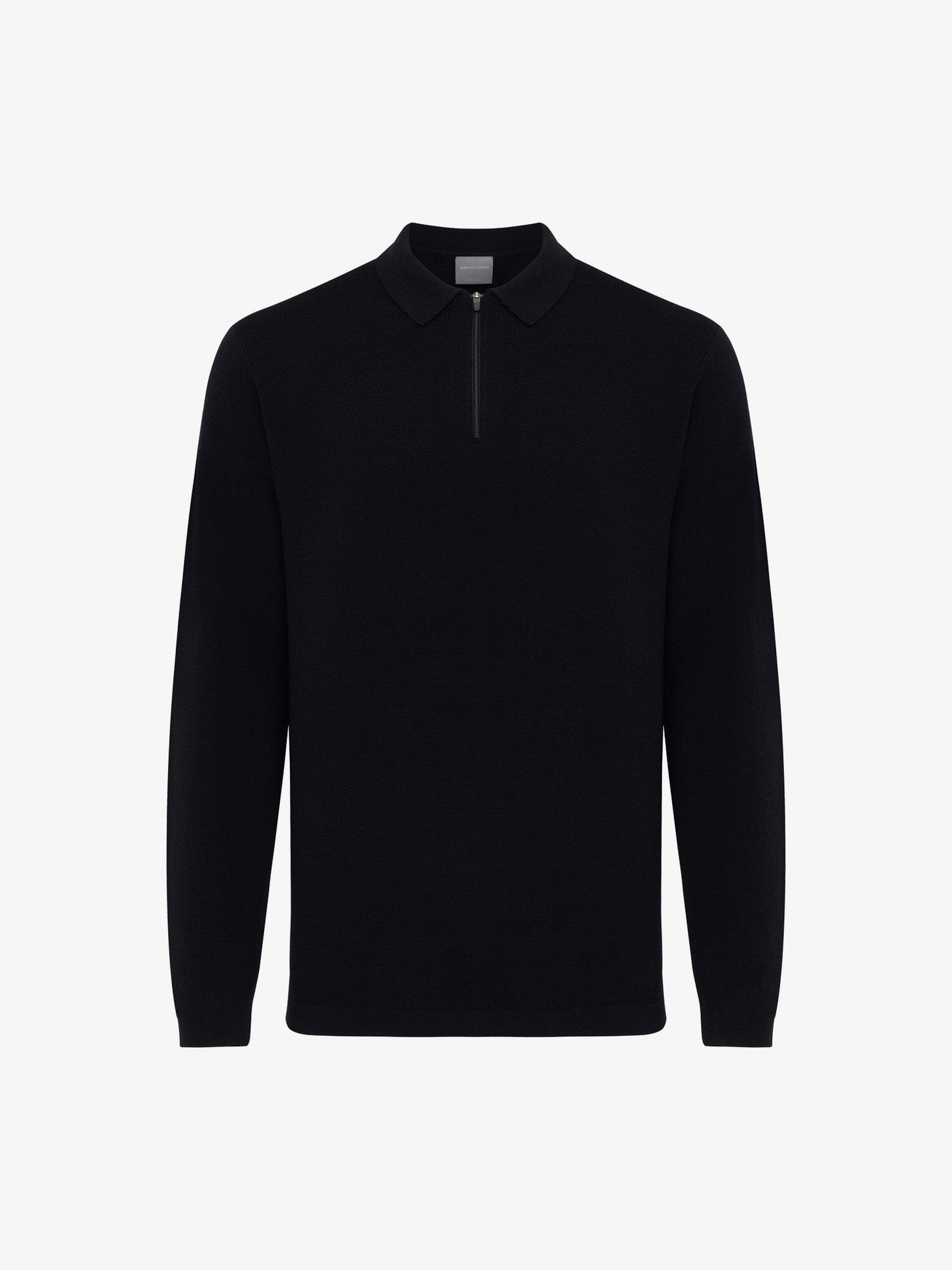 GENTILUOMO - Polo Zip Sweater Merino Navy Truien Gentiluomo 