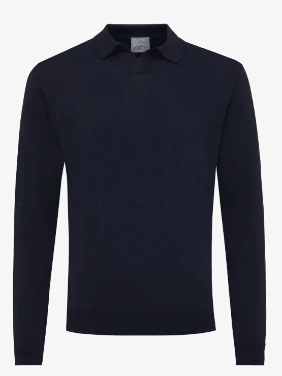 
                  
                    GENTILUOMO - Polo Zonder Knoopjes Merino Blauw Truien Gentiluomo 
                  
                