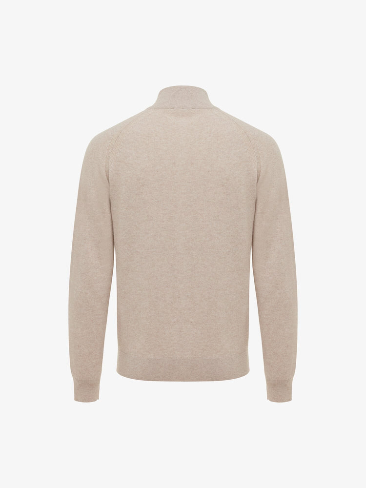 
                  
                    GENTILUOMO - Raglan Cardigan Zip Cashmere Merino Beige Truien Gentiluomo 
                  
                