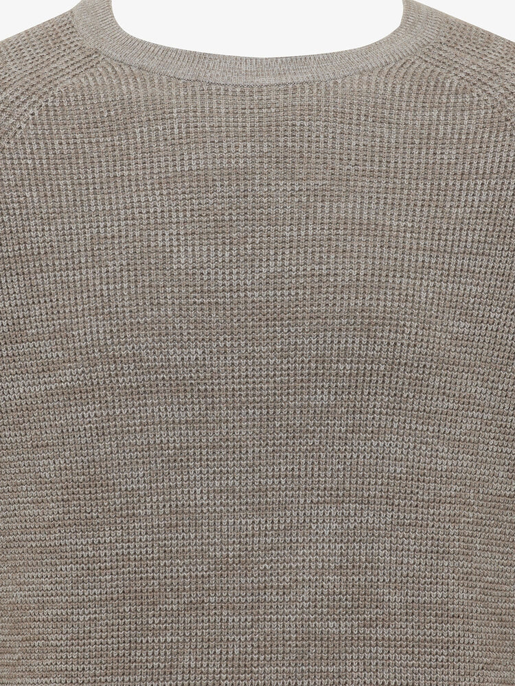 GENTILUOMO - Ronde Hals Trui Taupe Melange Truien Gentiluomo 