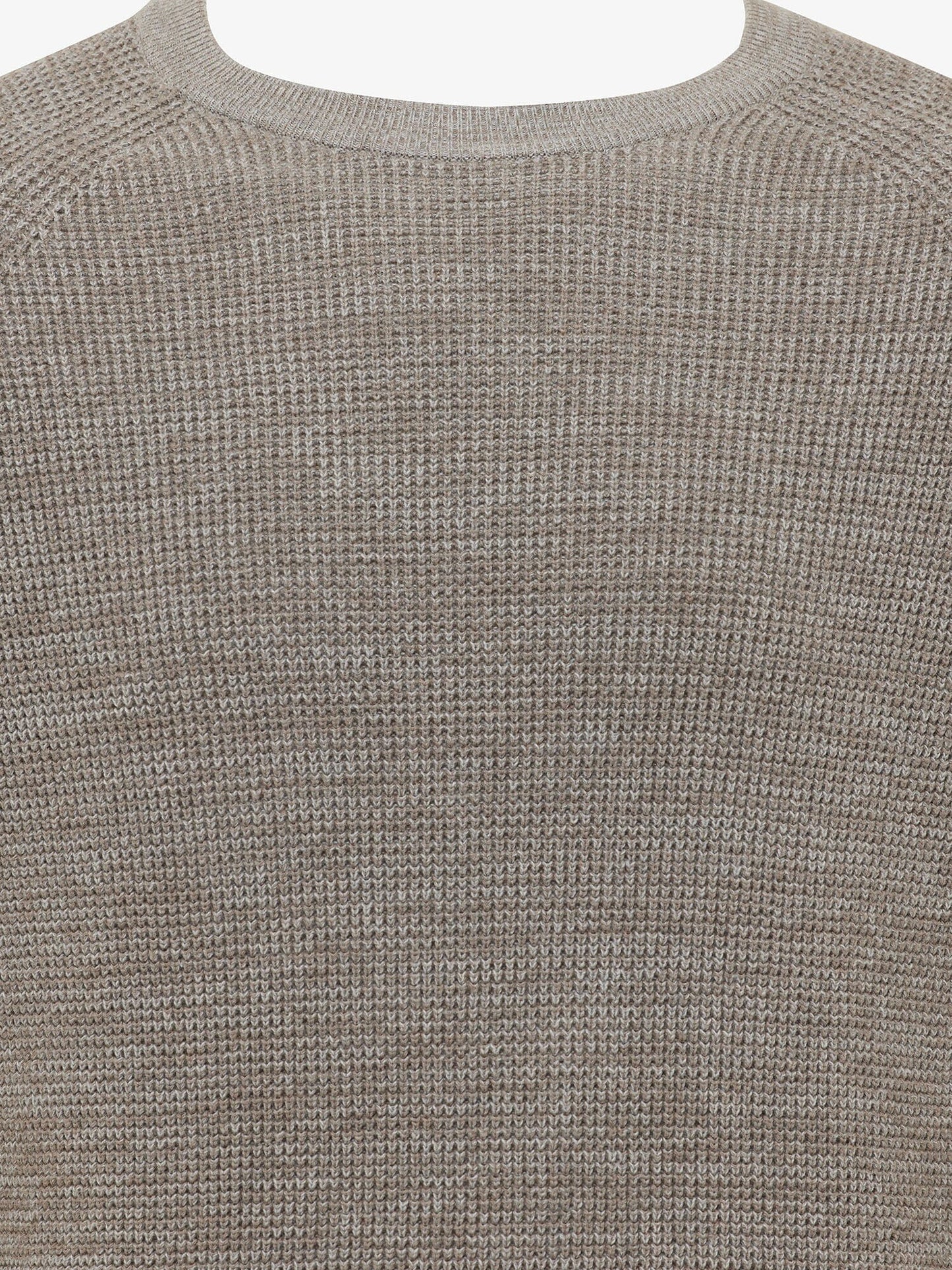 GENTILUOMO - Ronde Hals Trui Taupe Melange Truien Gentiluomo 