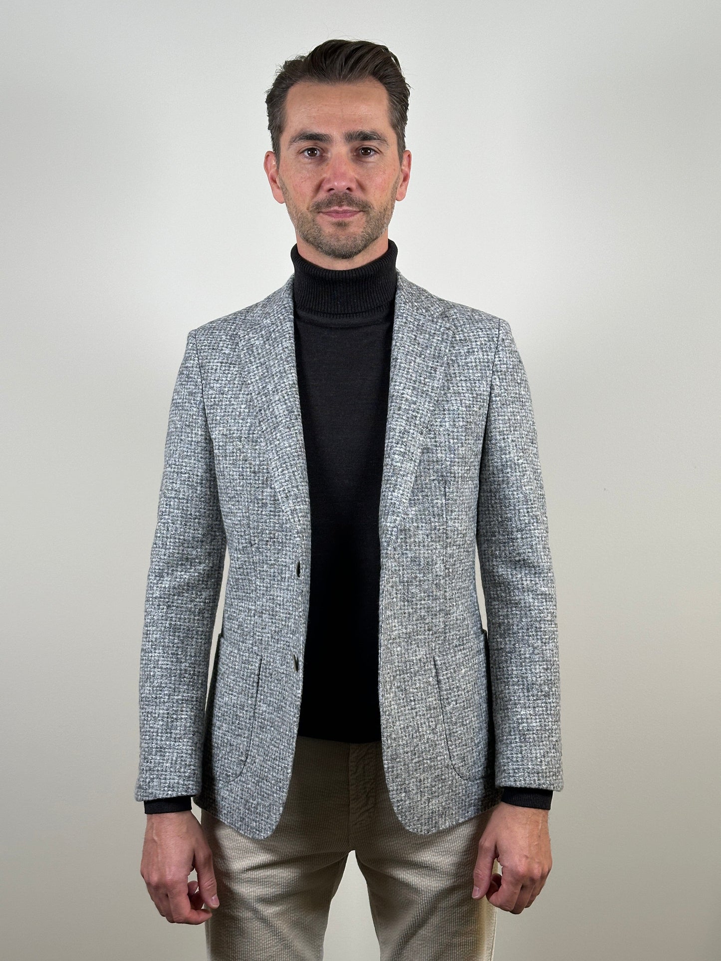 GENTILUOMO - Stretch Wool Blazer Grijs Blazers & kostuums Gentiluomo 