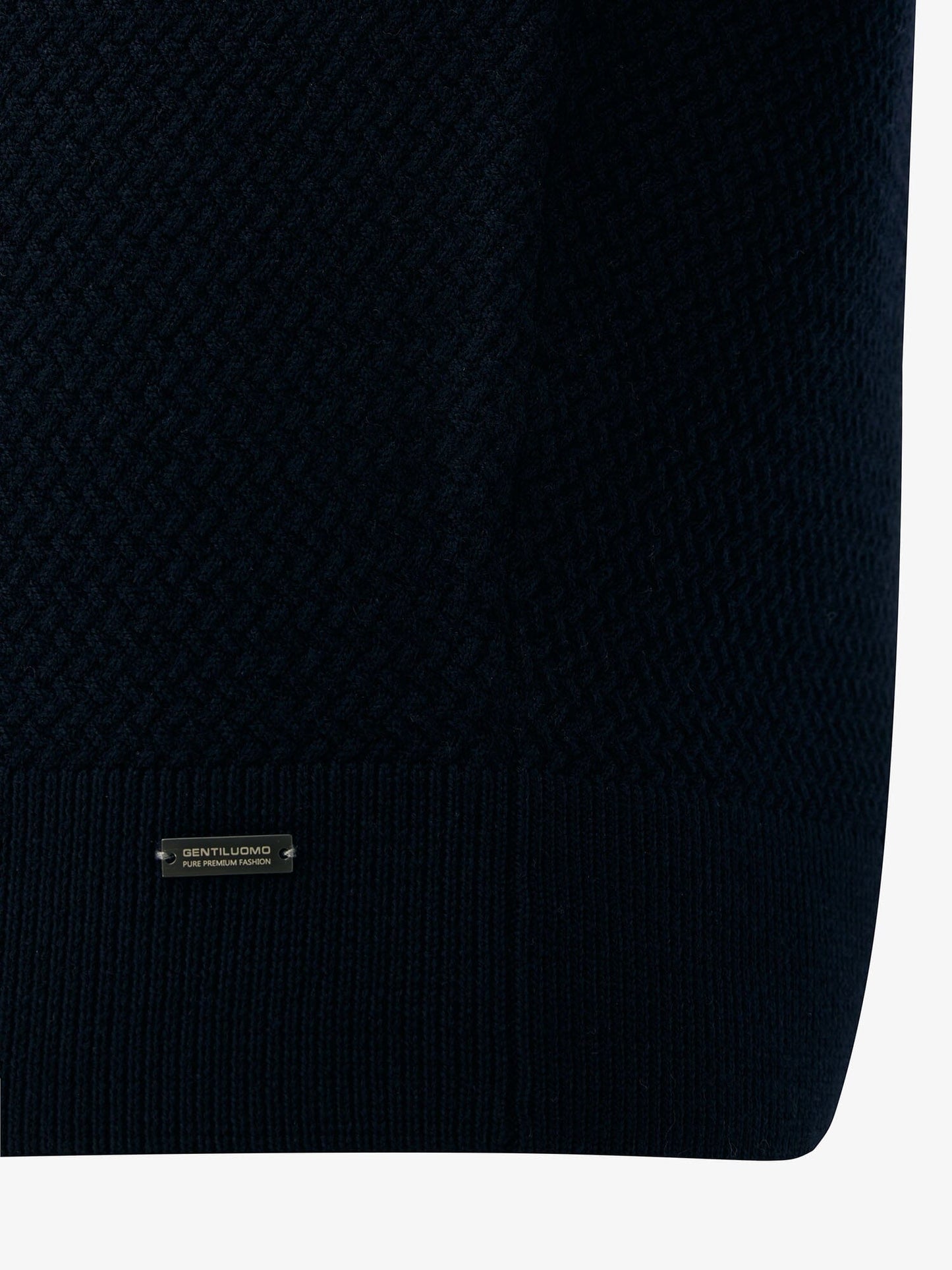 
                  
                    GENTILUOMO - Structured Turtleneck Wool Donkerblauw Truien Gentiluomo 
                  
                