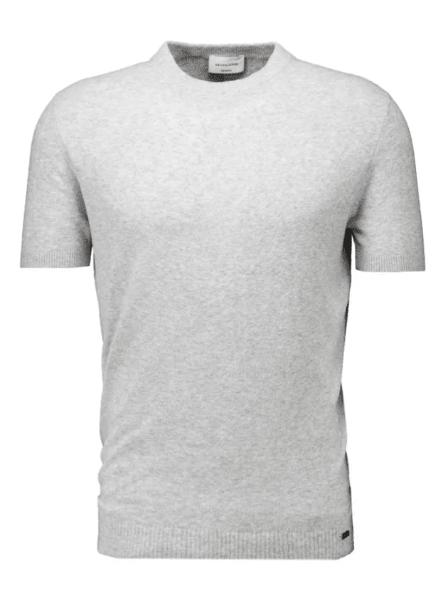 GENTILUOMO - T-Shirt Bouclé Lichtgrijs T-shirts Gentiluomo 