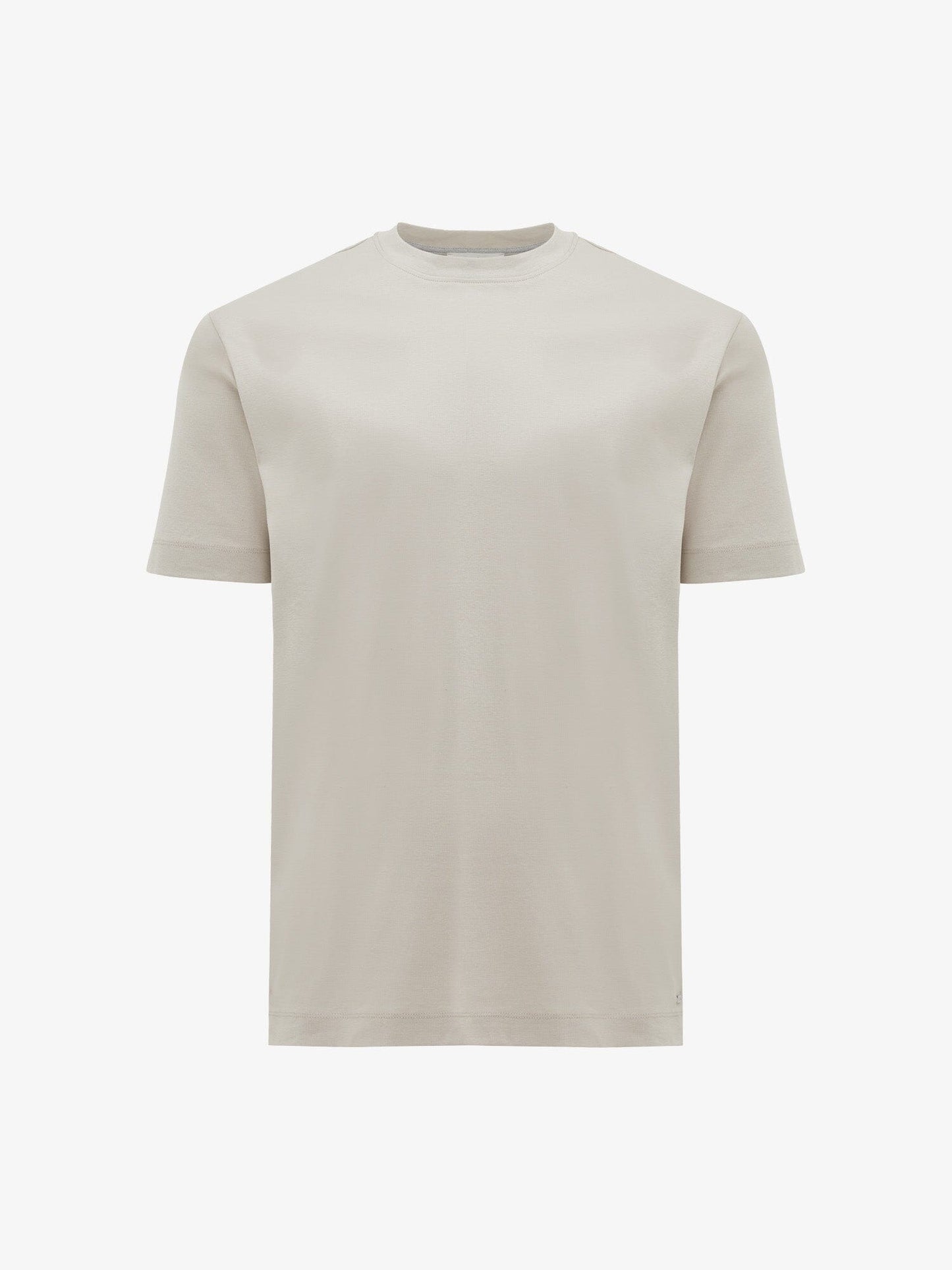 GENTILUOMO - T-Shirt Gemerceriseerd Katoen Beige T-shirts Gentiluomo 