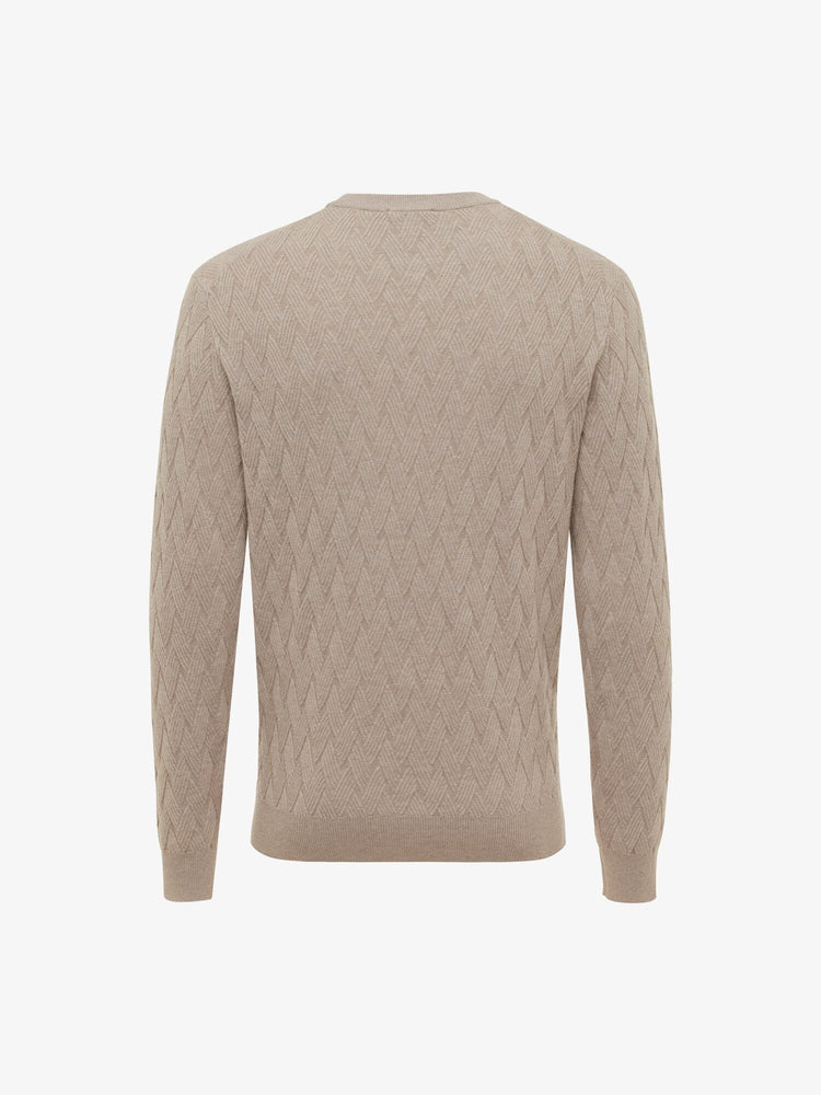 
                  
                    GENTILUOMO - Trui Kabelmotief Beige Truien Gentiluomo 
                  
                