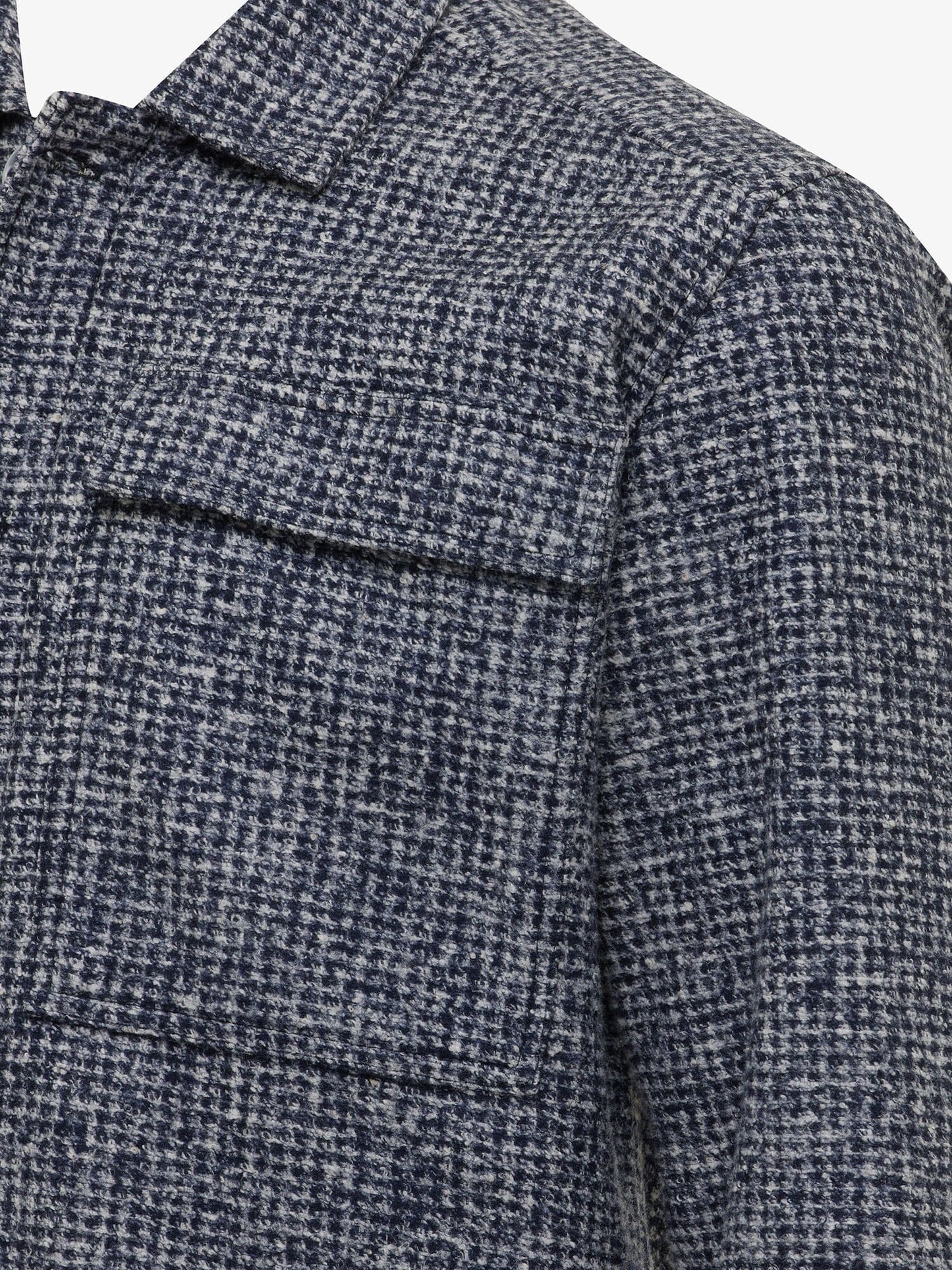 GENTILUOMO - Wollen Overshirt Donkerblauw Blazers & kostuums Gentiluomo 