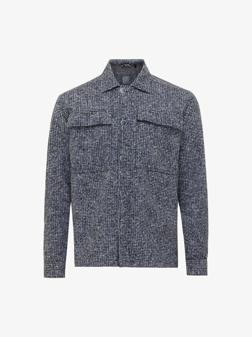 GENTILUOMO - Wollen Overshirt Donkerblauw Blazers & kostuums Gentiluomo 