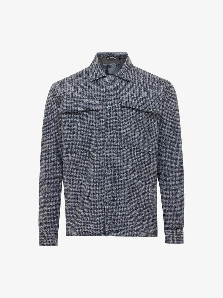 GENTILUOMO - Wollen Overshirt Donkerblauw Blazers & kostuums Gentiluomo 