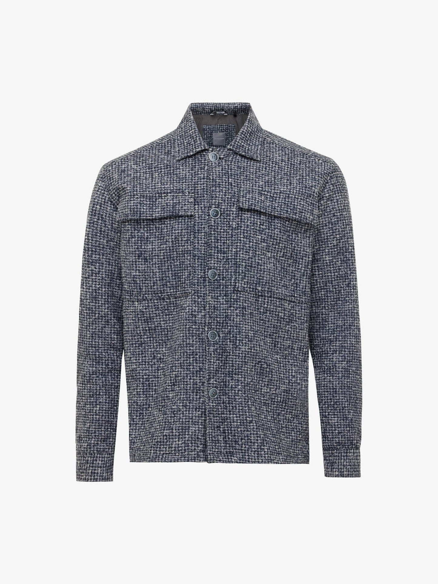 GENTILUOMO - Wollen Overshirt Donkerblauw Blazers & kostuums Gentiluomo 