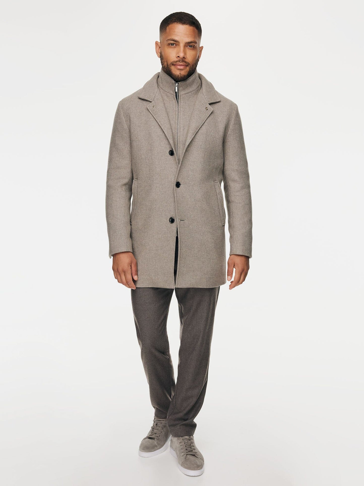 
                  
                    GENTILUOMO - Wool Mantel Maurizio Beige Jassen Gentiluomo 
                  
                