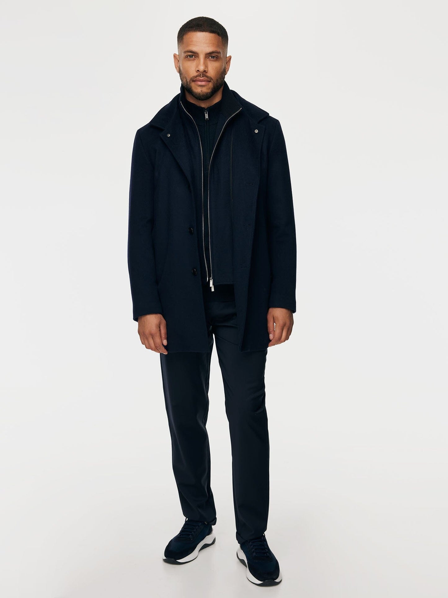 
                  
                    GENTILUOMO - Wool Mantel Maurizio Blauw Jassen Gentiluomo 
                  
                