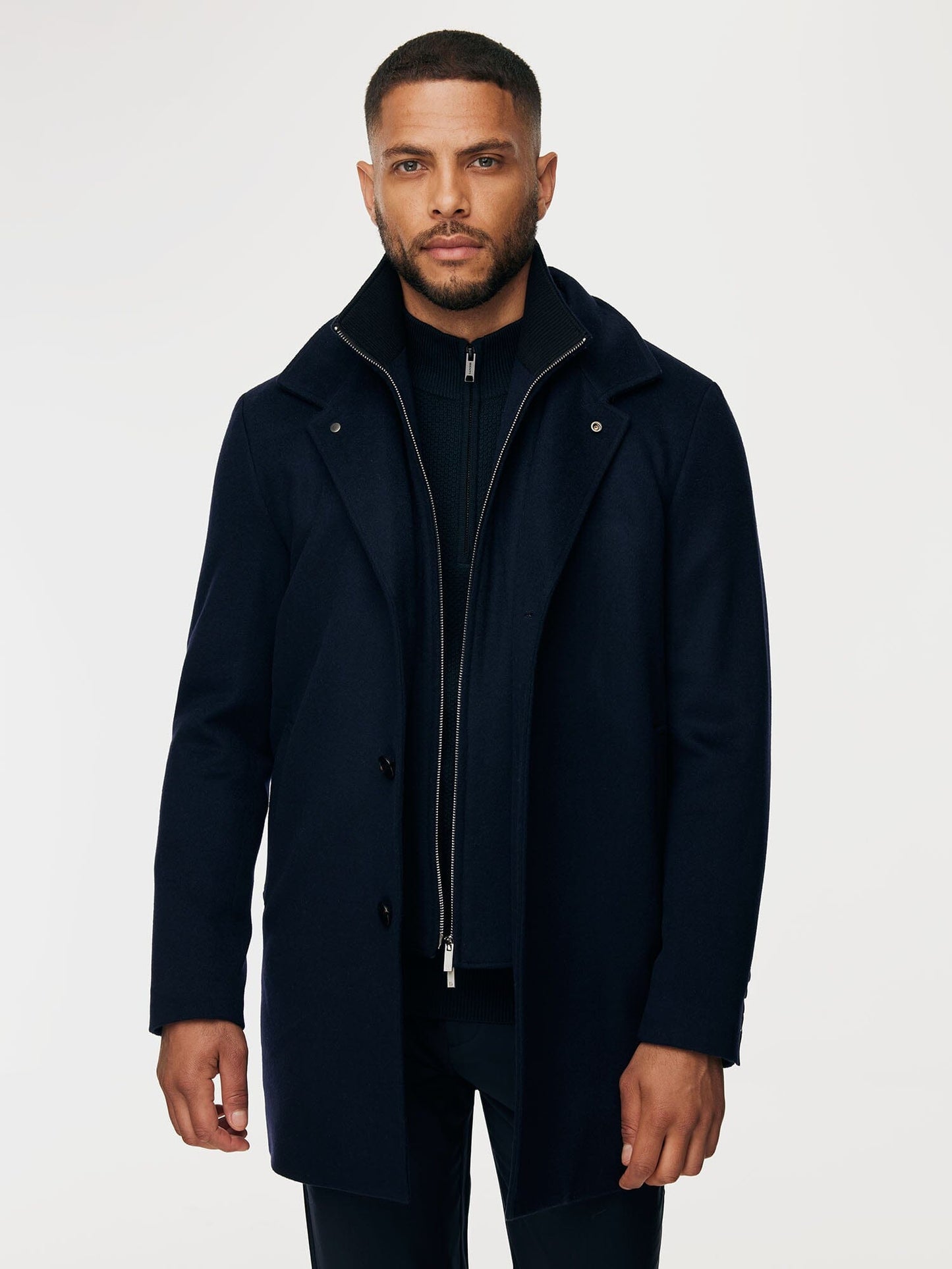 
                  
                    GENTILUOMO - Wool Mantel Maurizio Blauw Jassen Gentiluomo 
                  
                