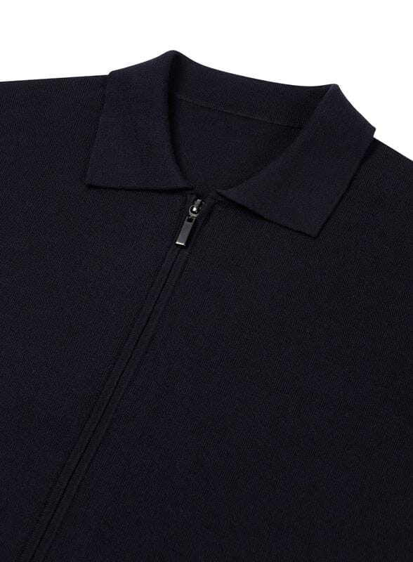 
                  
                    I'm Fine - Padola Cardigan 2-way zip with pockets Navy Truien I'm Fine 
                  
                