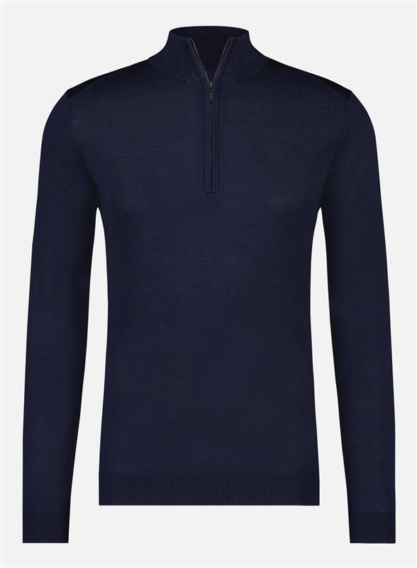 I'm Fine - Trui Zip Trento Dark navy Truien I'm Fine 