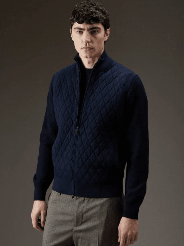 
                  
                    KANGRA - Bodywarmer Blauw in Wol/Katoen mix Truien Kangra 
                  
                