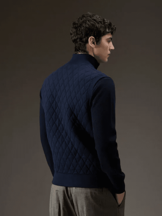 
                  
                    KANGRA - Bodywarmer Blauw in Wol/Katoen mix Truien Kangra 
                  
                