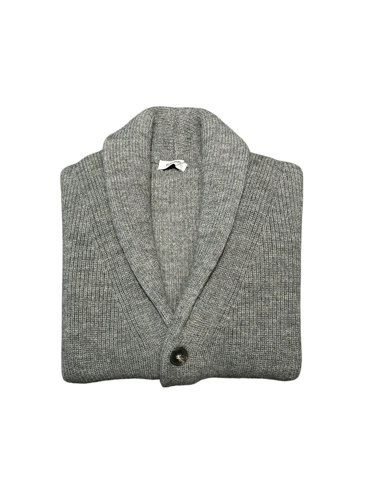 Kangra - Cardigan Sjaalkraag Wol Alpaca Grijs Truien Kangra 