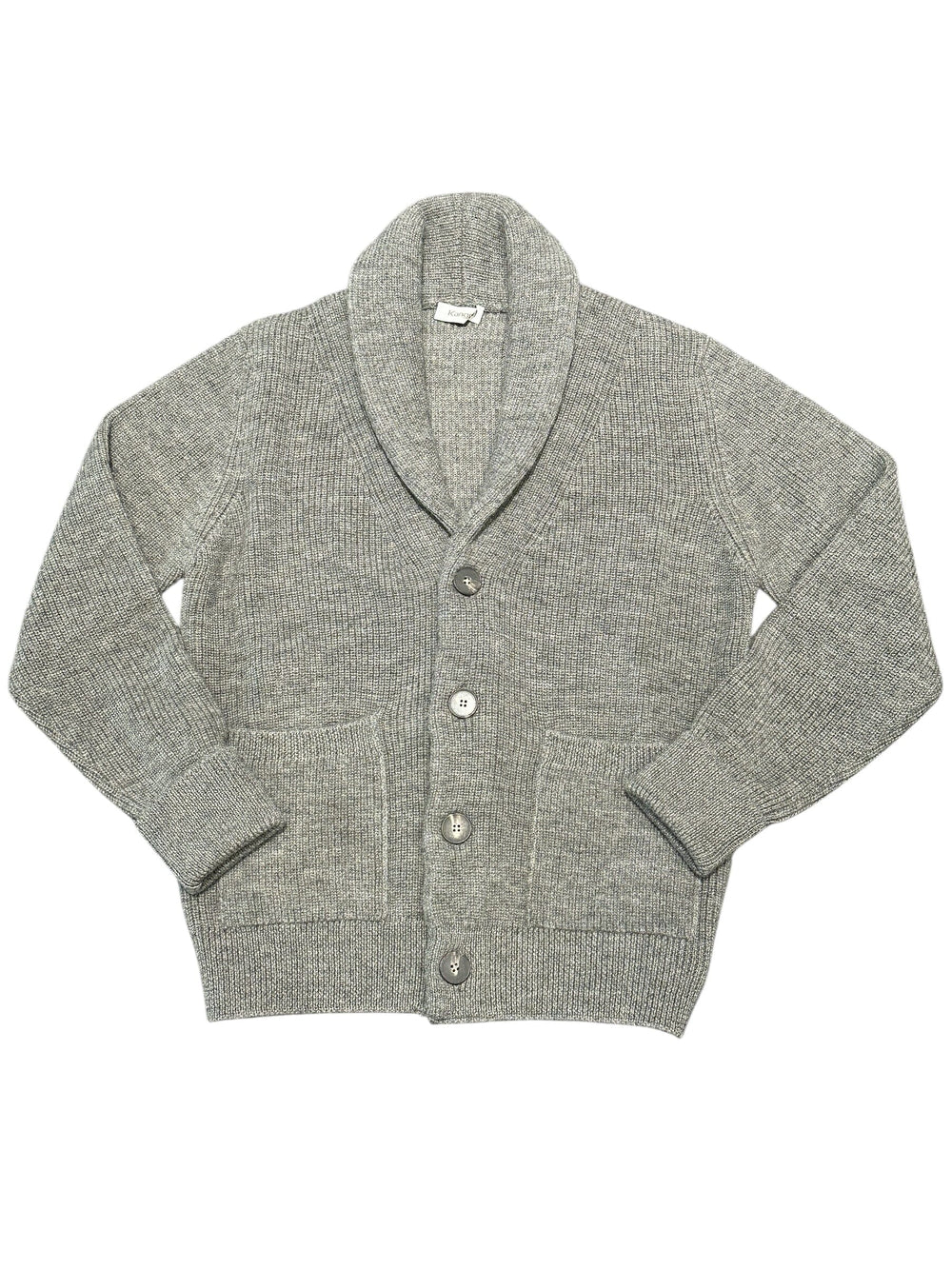 Kangra - Cardigan Sjaalkraag Wol Alpaca Grijs Truien Kangra 