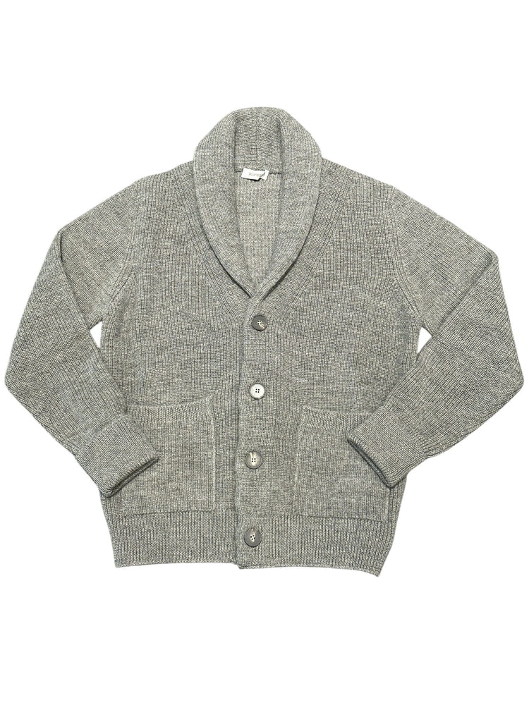 Kangra - Cardigan Sjaalkraag Wol Alpaca Grijs Truien Kangra 