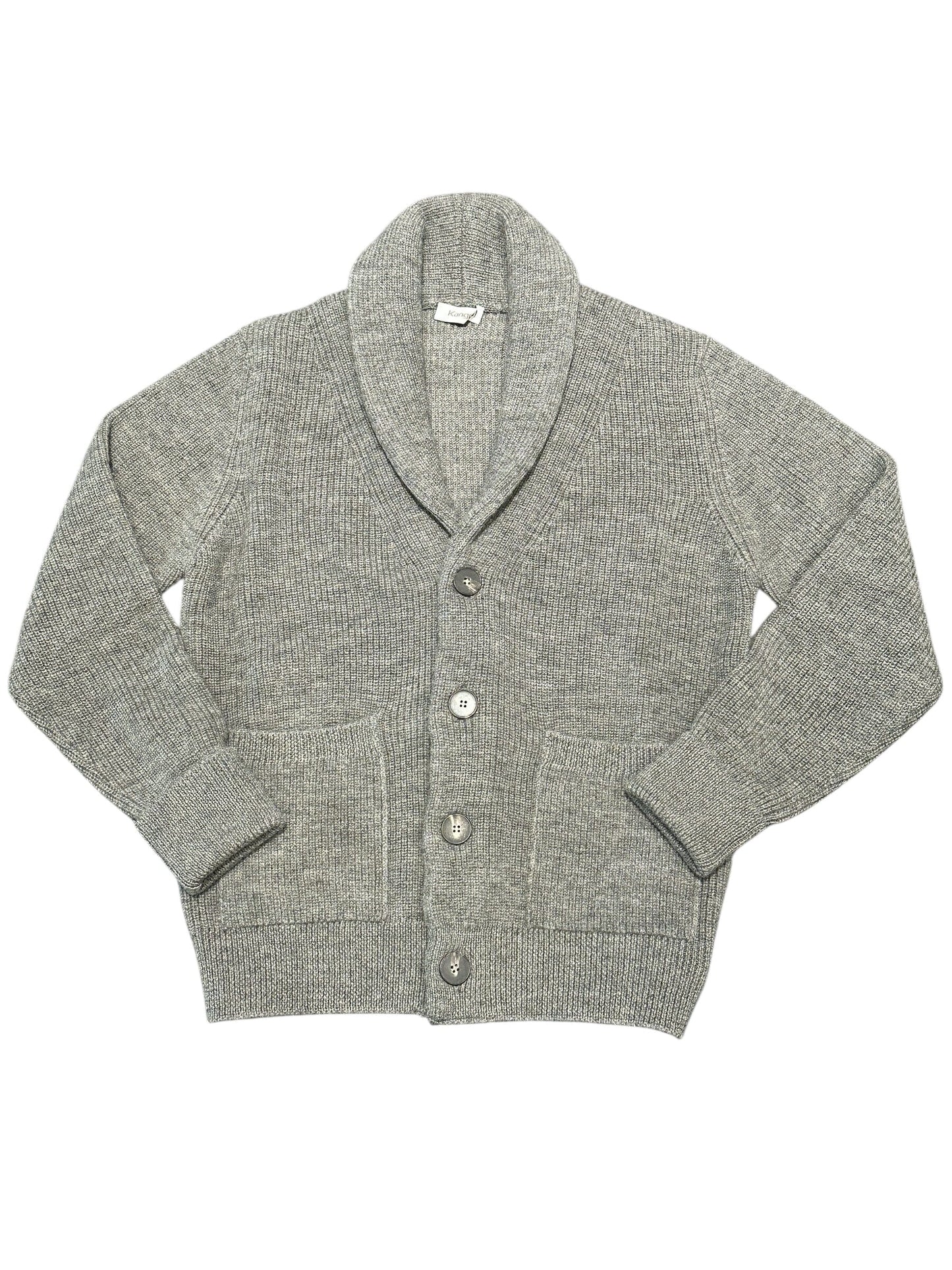 Kangra - Cardigan Sjaalkraag Wol Alpaca Grijs Truien Kangra 