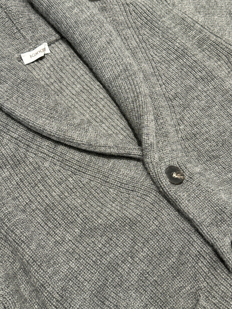 
                  
                    Kangra - Cardigan Sjaalkraag Wol Alpaca Grijs Truien Kangra 
                  
                