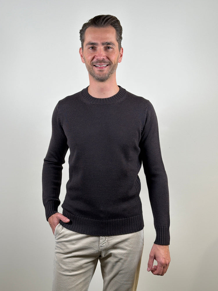 KANGRA - Donkerbruine Wol Trui Truien Kangra 