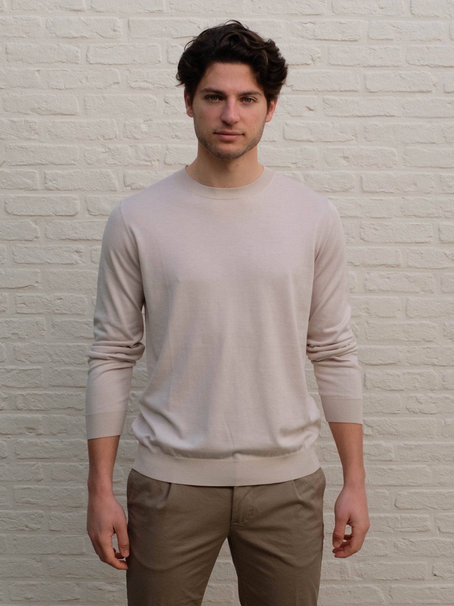 
                  
                    KANGRA - Luxe Zijde Truitje Lichtbeige Truien Kangra 
                  
                