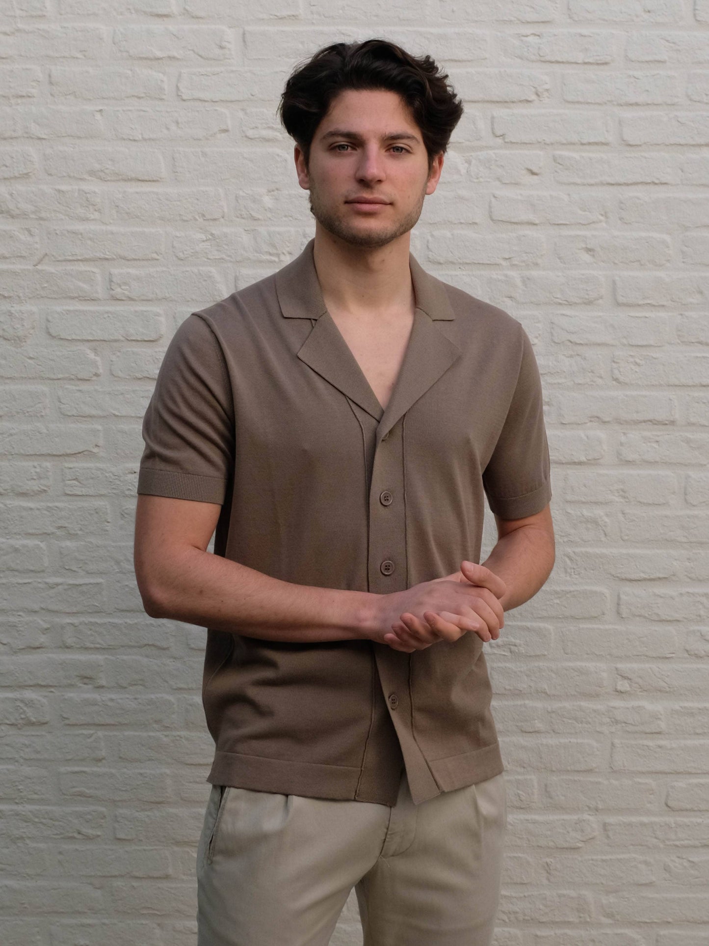 
                  
                    KANGRA - Polo Cardigan Taupe Polo's Kangra 
                  
                