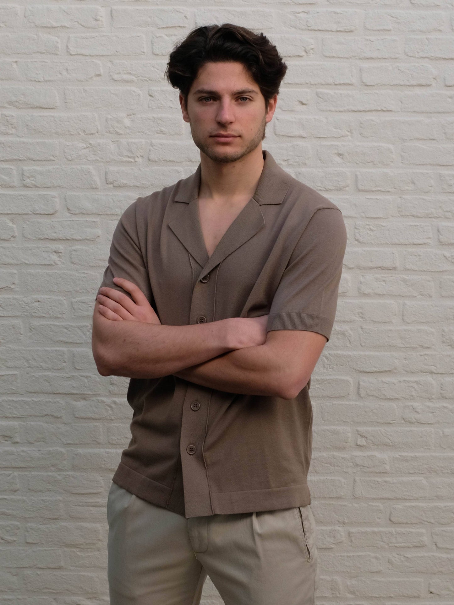 
                  
                    KANGRA - Polo Cardigan Taupe Polo's Kangra 
                  
                